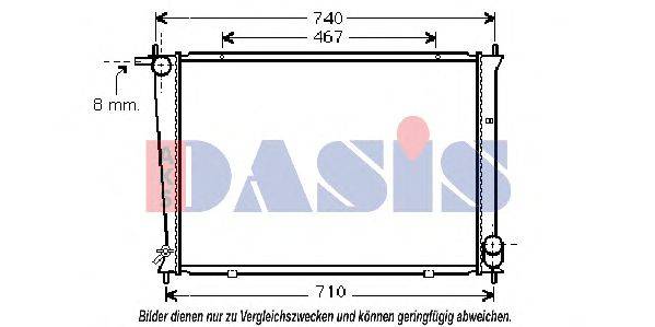 AKS DASIS 560038N Радіатор, охолодження двигуна