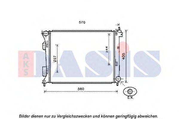 AKS DASIS 560067N Радіатор, охолодження двигуна
