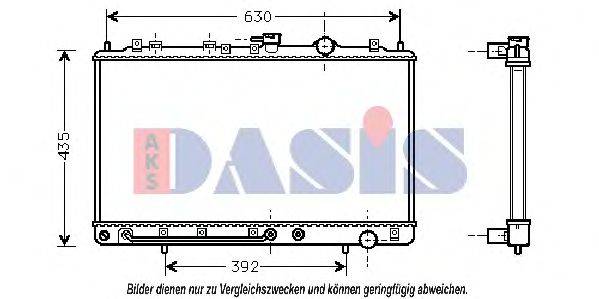 AKS DASIS 560390N Радіатор, охолодження двигуна