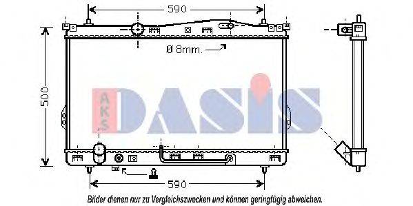 AKS DASIS 560410N Радіатор, охолодження двигуна