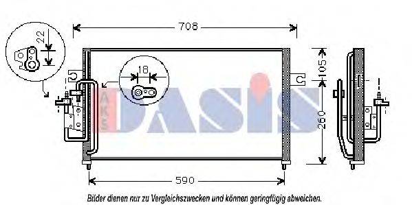 AKS DASIS 562000N Конденсатор, кондиціонер