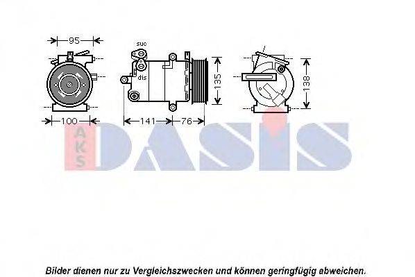 AKS DASIS 850374N Компресор, кондиціонер