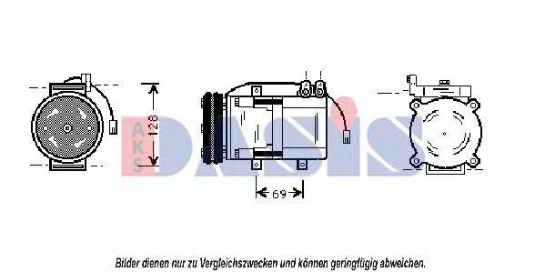 AKS DASIS 850764N Компресор, кондиціонер