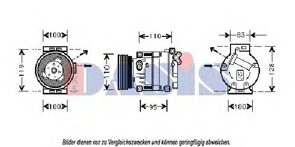 AKS DASIS 850864N Компресор, кондиціонер