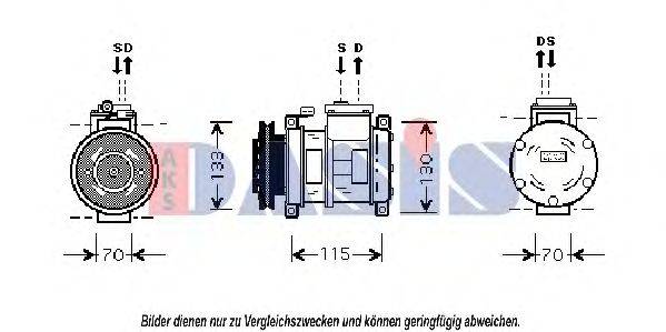 AKS DASIS 851008N Компресор, кондиціонер