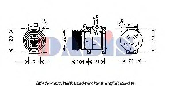 AKS DASIS 851363N Компресор, кондиціонер