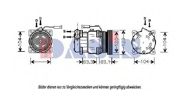 AKS DASIS 853750N Компресор, кондиціонер