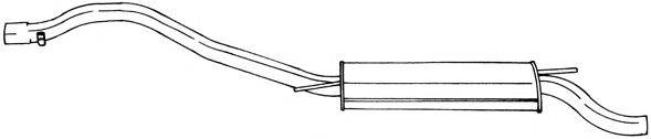 AKS DASIS SG60668 Глушник вихлопних газів кінцевий