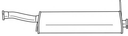 AKS DASIS SG74403 Середній глушник вихлопних газів