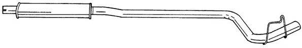 AKS DASIS SG50412 Середній глушник вихлопних газів