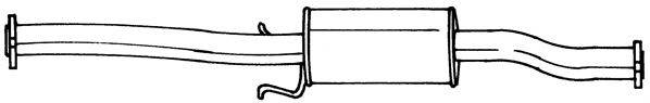 AKS DASIS SG34407 Середній глушник вихлопних газів