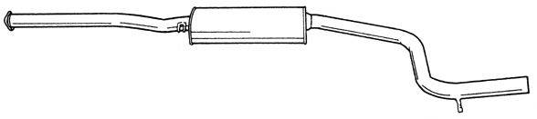 AKS DASIS SG25480 Середній глушник вихлопних газів