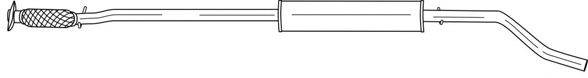 AKS DASIS SG12487 Середній глушник вихлопних газів