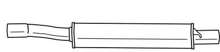 AKS DASIS SG12441 Середній глушник вихлопних газів