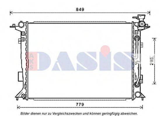 AKS DASIS 560087N Радіатор, охолодження двигуна