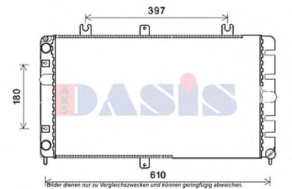 AKS DASIS 490016N Радіатор, охолодження двигуна