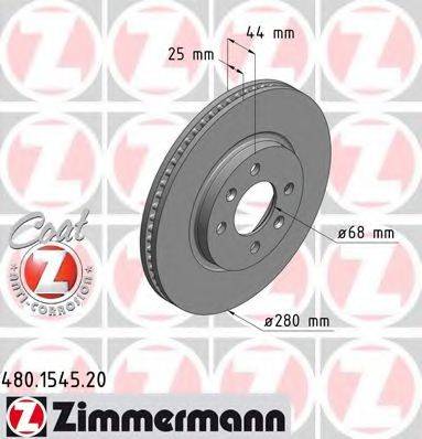 ZIMMERMANN 480154520 гальмівний диск