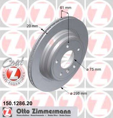 ZIMMERMANN 150128620 гальмівний диск