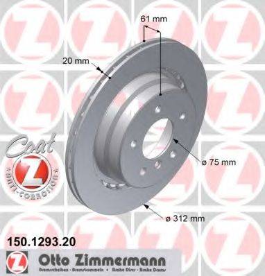 ZIMMERMANN 150129320 гальмівний диск