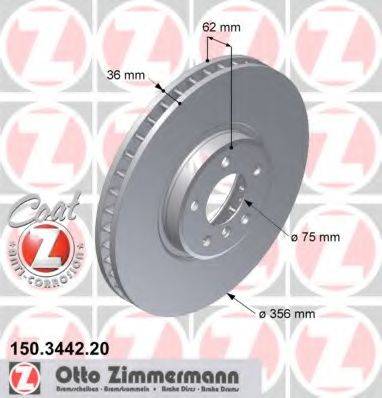 ZIMMERMANN 150344220 гальмівний диск