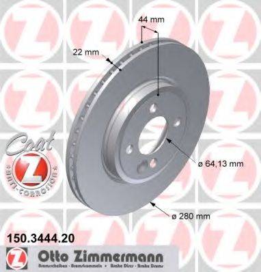 ZIMMERMANN 150344420 гальмівний диск