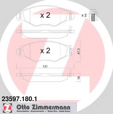 ZIMMERMANN 235971801 Комплект гальмівних колодок, дискове гальмо