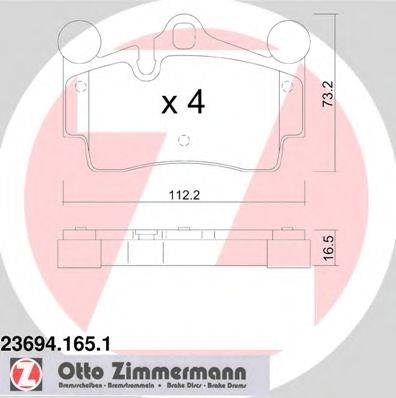 ZIMMERMANN 236941651 Комплект гальмівних колодок, дискове гальмо