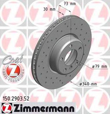 ZIMMERMANN 150290352 гальмівний диск