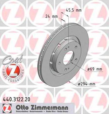 ZIMMERMANN 440312220 гальмівний диск