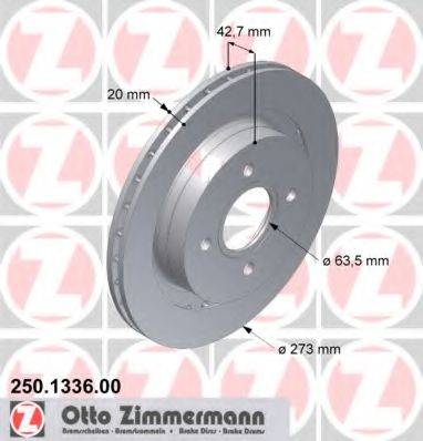 ZIMMERMANN 250133600 гальмівний диск