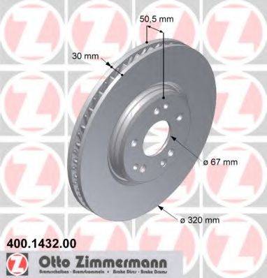 ZIMMERMANN 400143200 гальмівний диск