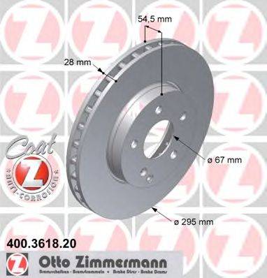 ZIMMERMANN 400361820 гальмівний диск