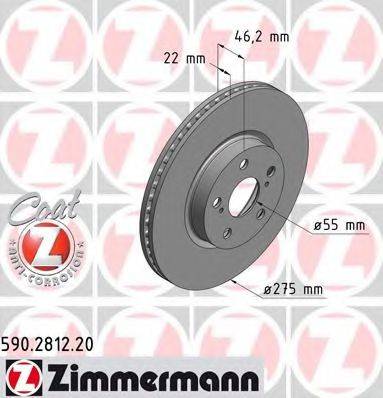 ZIMMERMANN 590281220 гальмівний диск