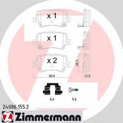 ZIMMERMANN 240861552 Комплект гальмівних колодок, дискове гальмо