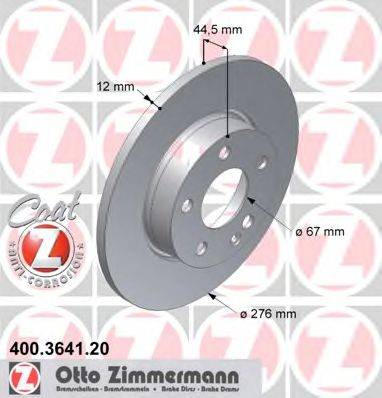 ZIMMERMANN 400364120 гальмівний диск