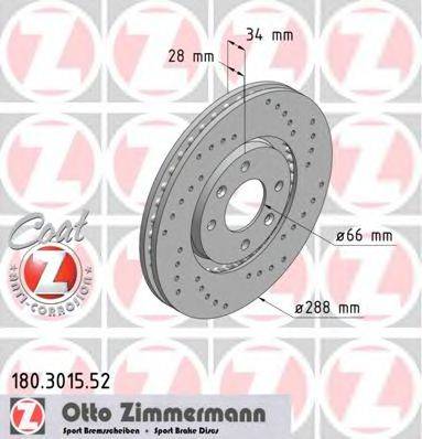 ZIMMERMANN 180301552 гальмівний диск