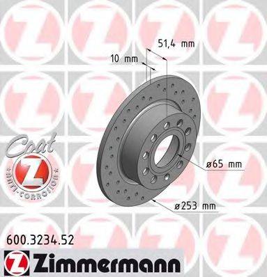 ZIMMERMANN 600323452 гальмівний диск