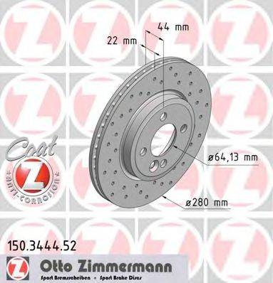 ZIMMERMANN 150344452 гальмівний диск