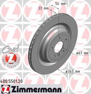 ZIMMERMANN 400550120 гальмівний диск