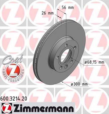 ZIMMERMANN 600321420 гальмівний диск