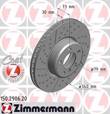 ZIMMERMANN 150290620 гальмівний диск