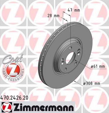 ZIMMERMANN 470242620 гальмівний диск