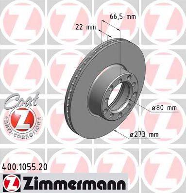 ZIMMERMANN 400105520 гальмівний диск