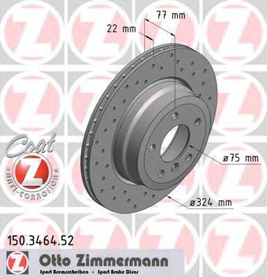 ZIMMERMANN 150346452 гальмівний диск