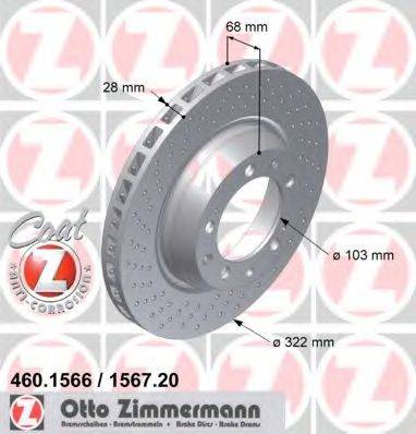 ZIMMERMANN 460156620 гальмівний диск