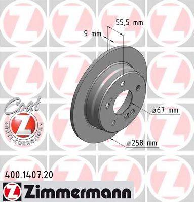 ZIMMERMANN 400140720 гальмівний диск