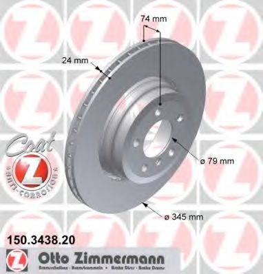 ZIMMERMANN 150343820 гальмівний диск