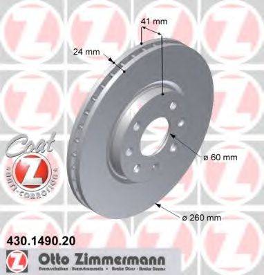 ZIMMERMANN 430149020 гальмівний диск