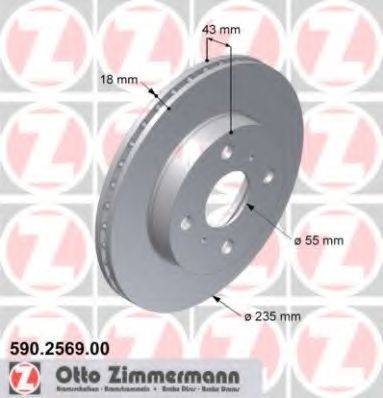 ZIMMERMANN 590256900 гальмівний диск