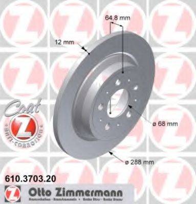 ZIMMERMANN 610370320 гальмівний диск